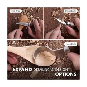 Kit de cuchillos de madera para principiantes juego de_2