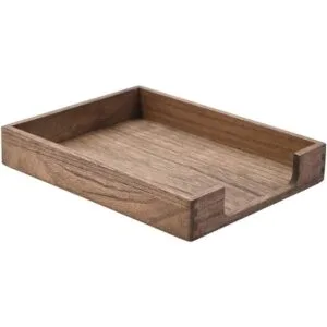 Kirigen Bandeja de madera tamaño carta de un solo nivel_1
