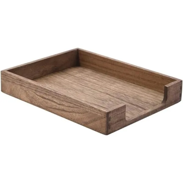 Kirigen Bandeja de madera tamaño carta de un solo nivel_1