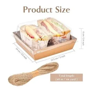 Paquete de 50 cajas de papel para charcutería con tapas_2