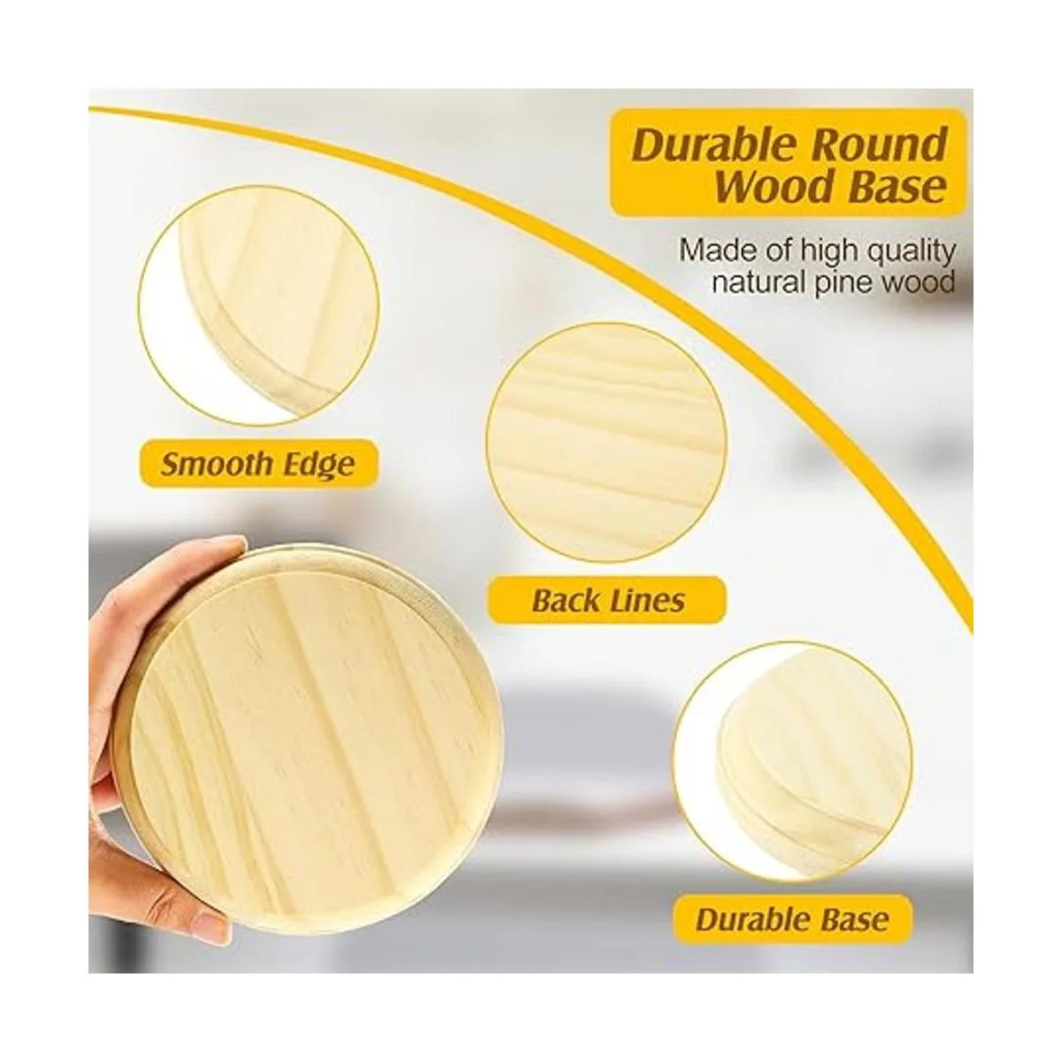 4 placas redondas de madera para manualidades base de_3