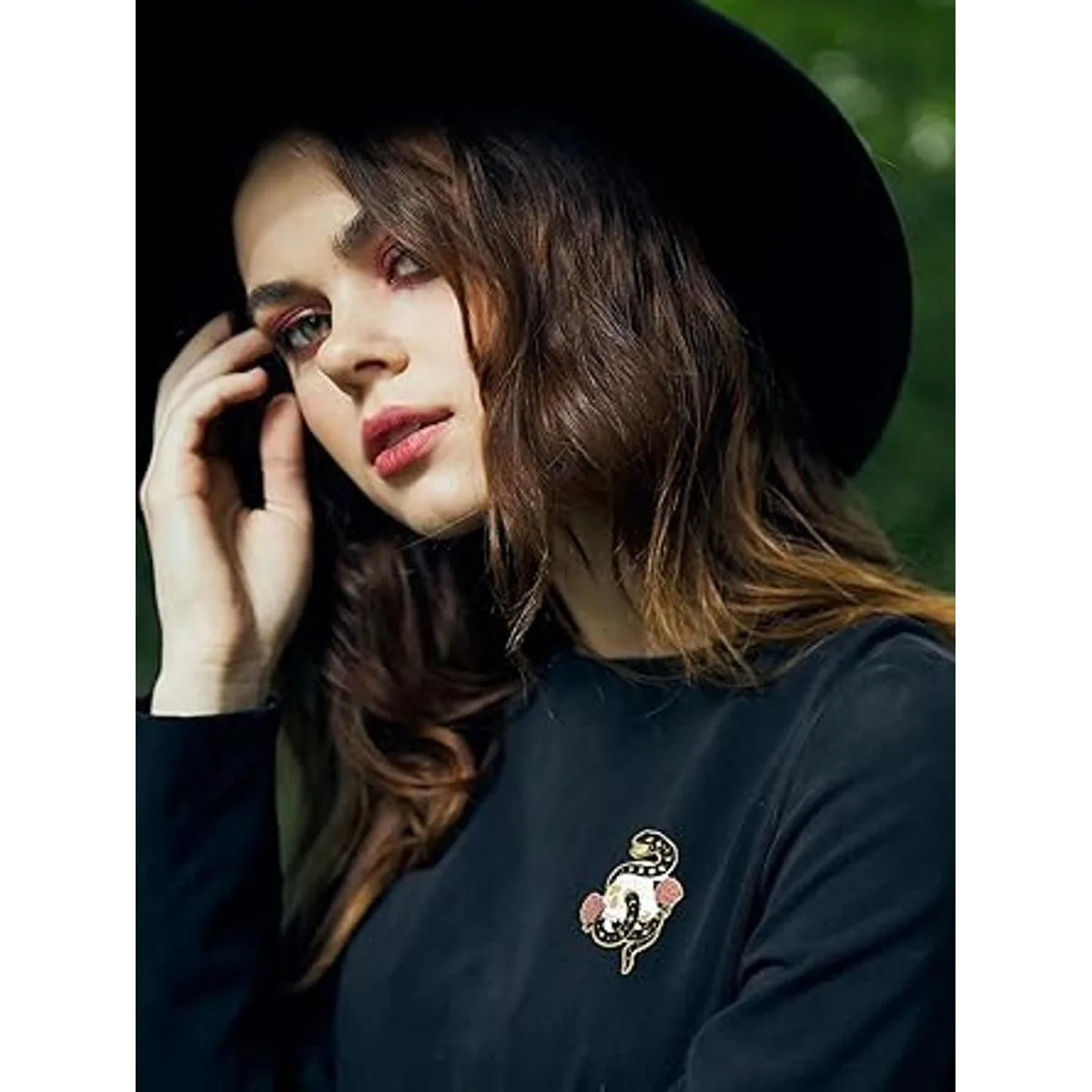 Juego de 25 pines esmaltados de oro negro y negro para_4