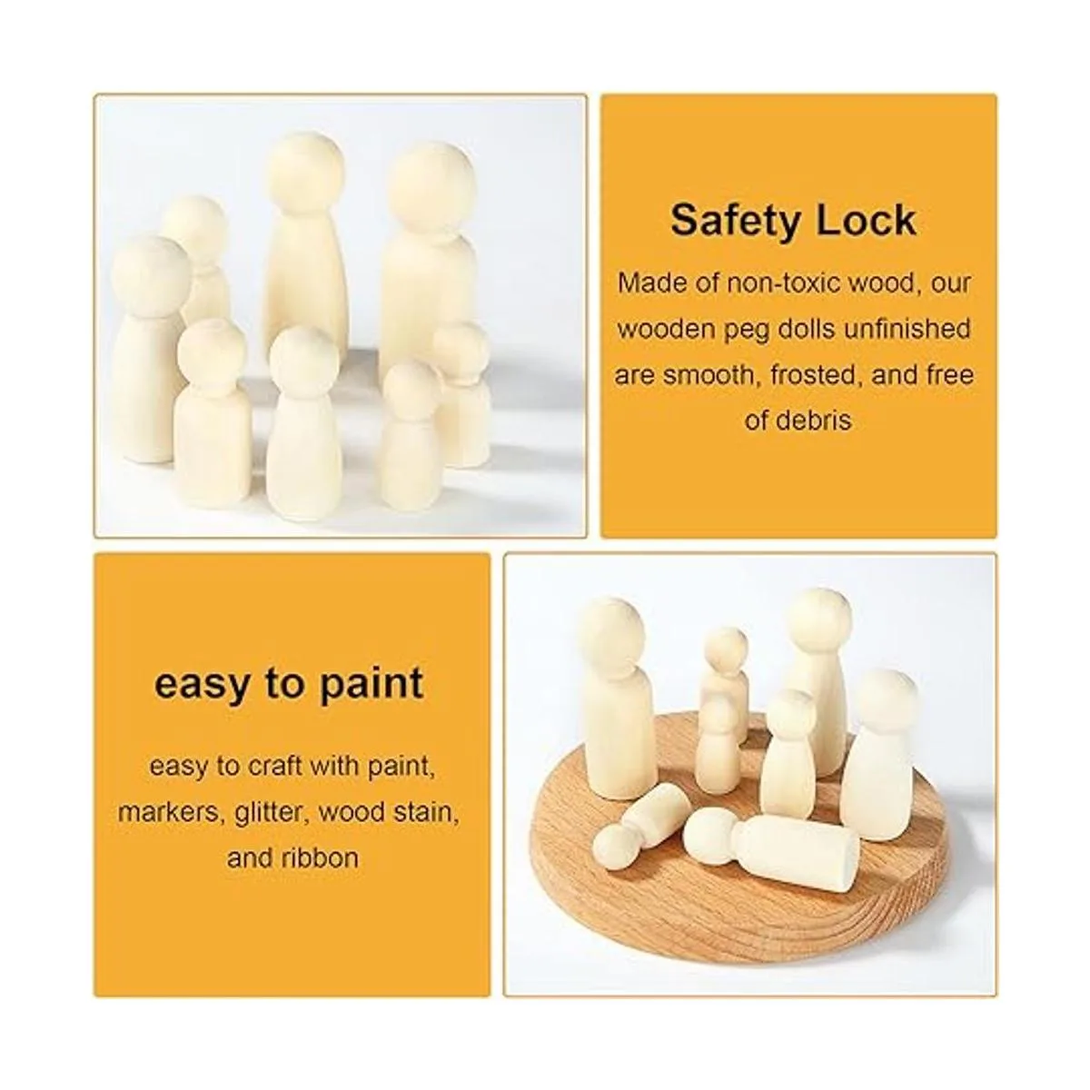 100 muñecas de madera con clavijas de madera sin terminar_5