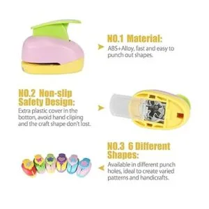 Juego de 6 perforadores de papel para manualidades de 1_2