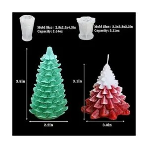 4 moldes de silicona para árbol de Navidad moldes de_3
