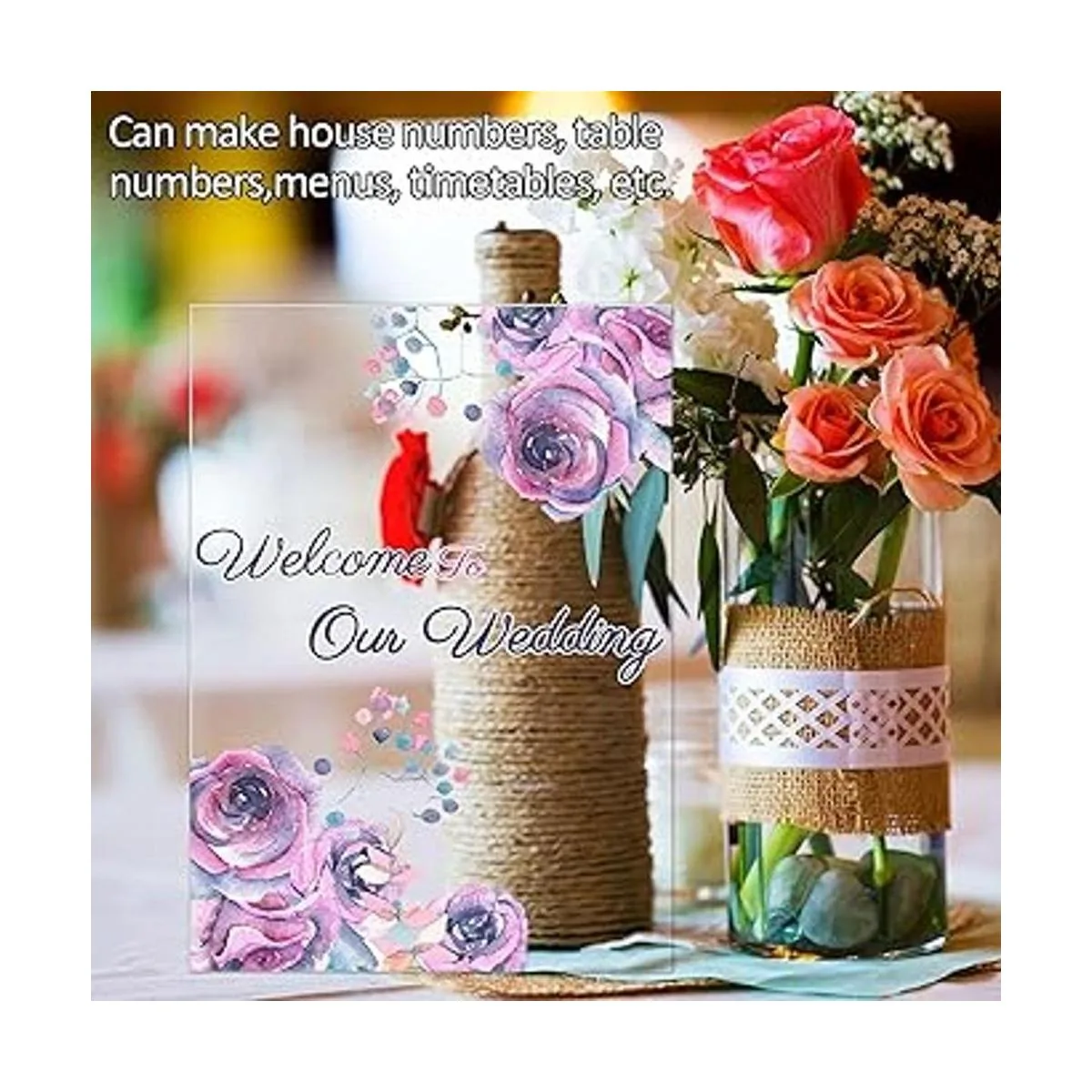 40 hojas de acrílico de plástico transparente con papel_4