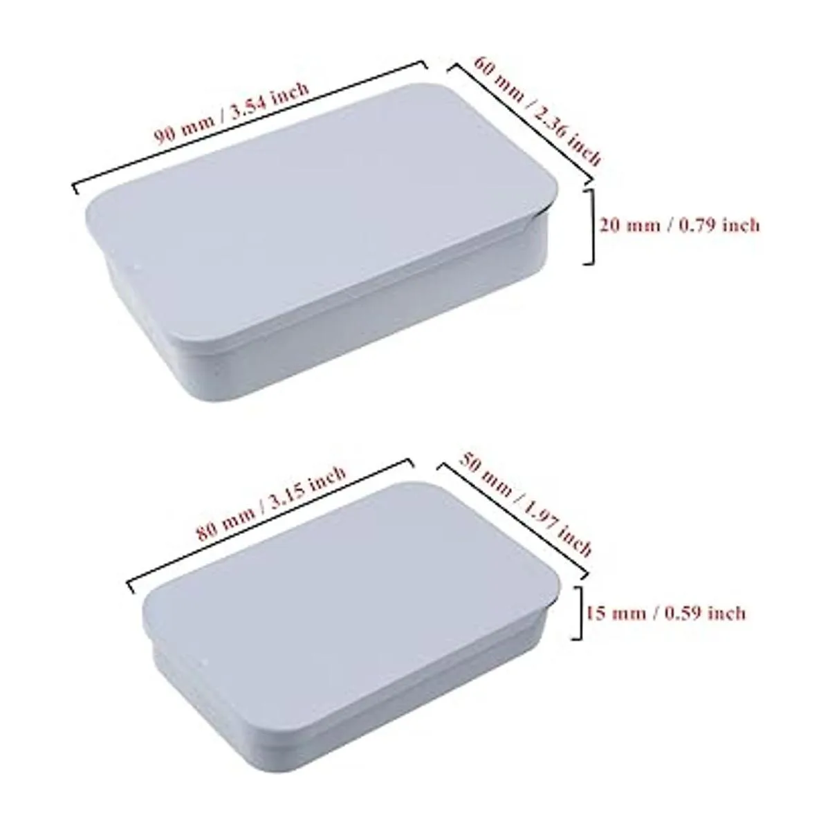 Paquete de 24 recipientes rectangulares de metal_2