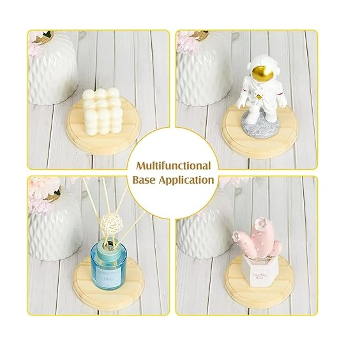 4 placas redondas de madera para manualidades base de_4