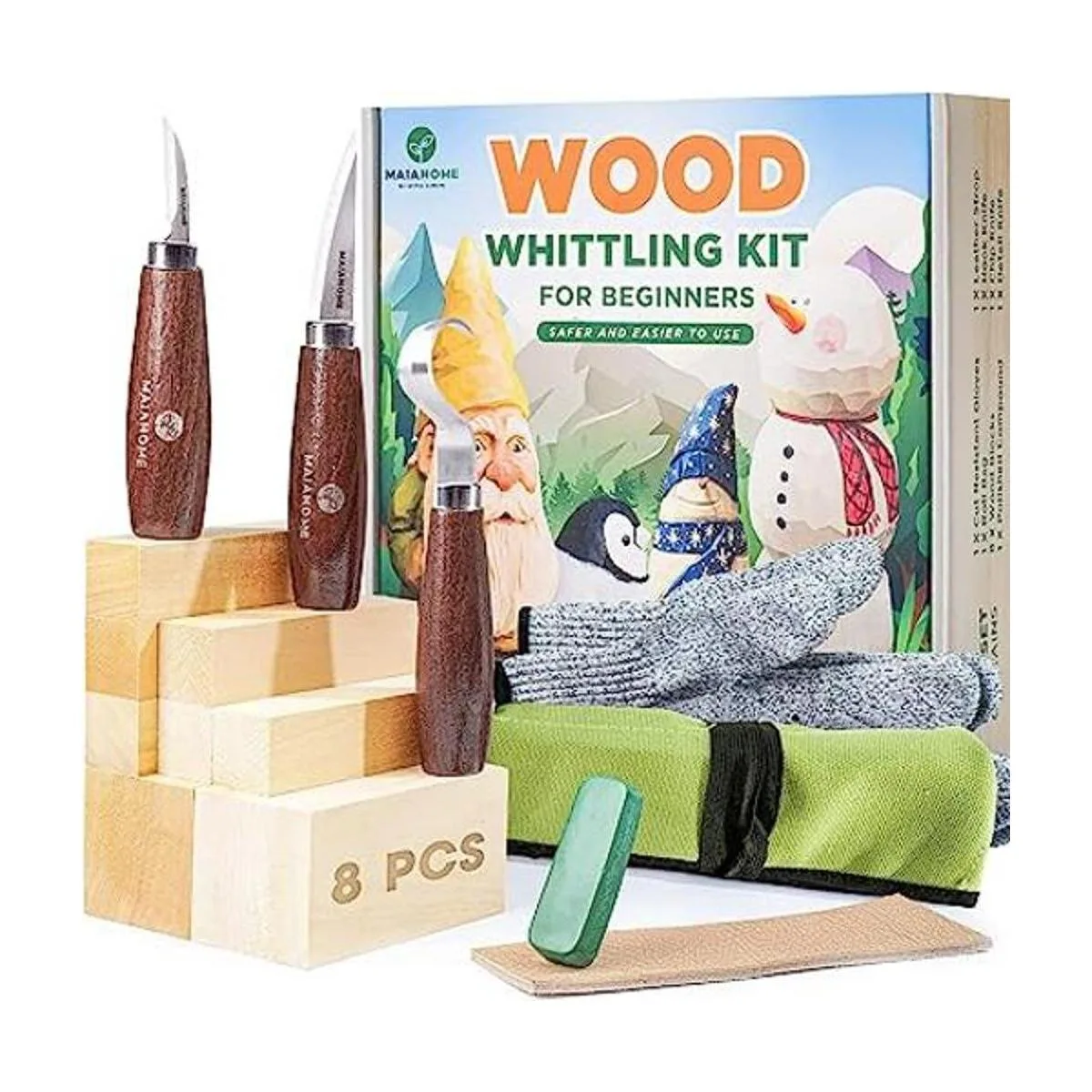 Kit de cuchillos de madera para principiantes juego de_1