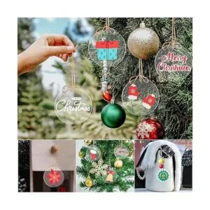 50 piezas de 4 pulgadas de acrílico en blanco para adornos_5