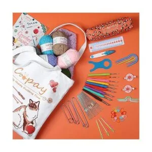 Coopay Kit de ganchillo para principiantes con hilo de 15_3