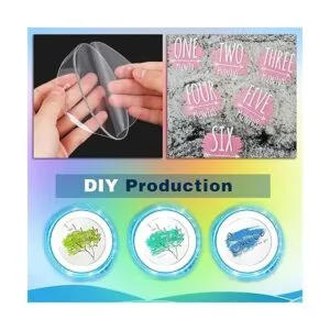 50 piezas de acrílico circular transparente disco redondo_4