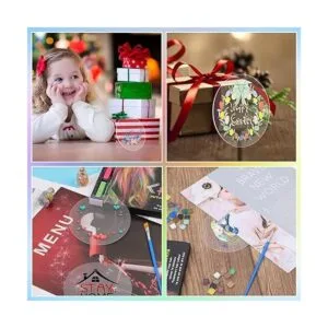 50 piezas de acrílico circular transparente disco redondo_7