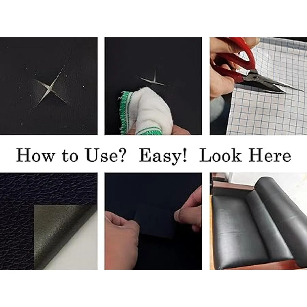 Kit de parches de cinta de reparación de cuero para_5