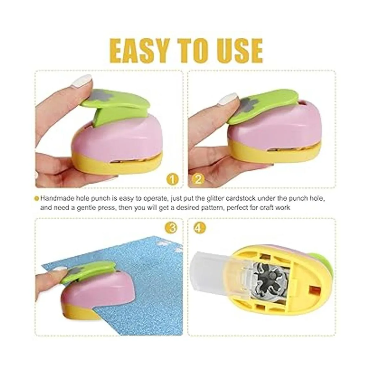 Juego de 6 perforadores de papel para manualidades de 1_4