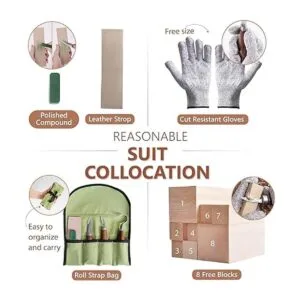 Kit de cuchillos de madera para principiantes juego de_4