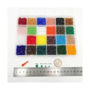 JEBBO 4800 cuentas de cristal de bicona de 0.11 pulgadas_3