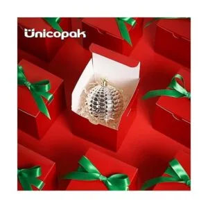 UnicoPak Cajas de regalo rojas de Navidad de 4 x 4 x 4_3