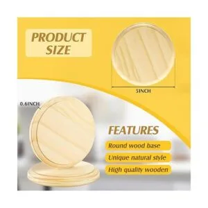 4 placas redondas de madera para manualidades base de_2