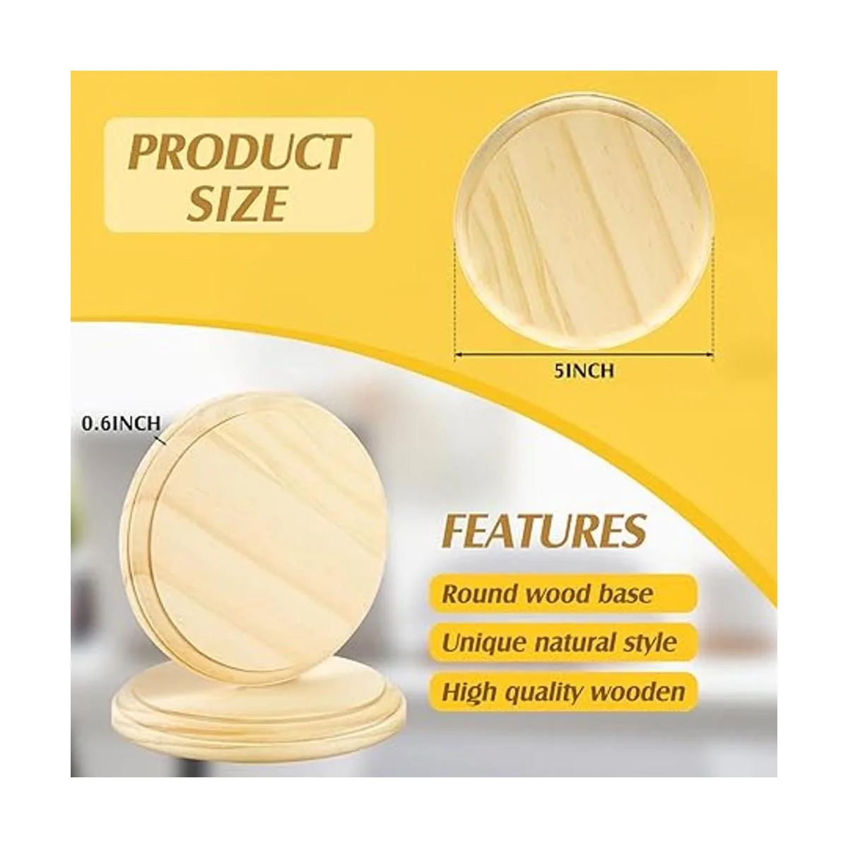 4 placas redondas de madera para manualidades base de_2