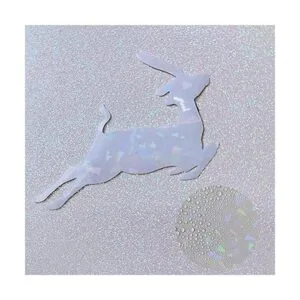 Papel adhesivo holográfico transparente de vidrio roto de_5