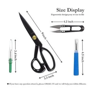 BIHRTC Tijeras de tela profesionales de 9 pulgadas_4