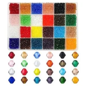 JEBBO 4800 cuentas de cristal de bicona de 0.11 pulgadas_1