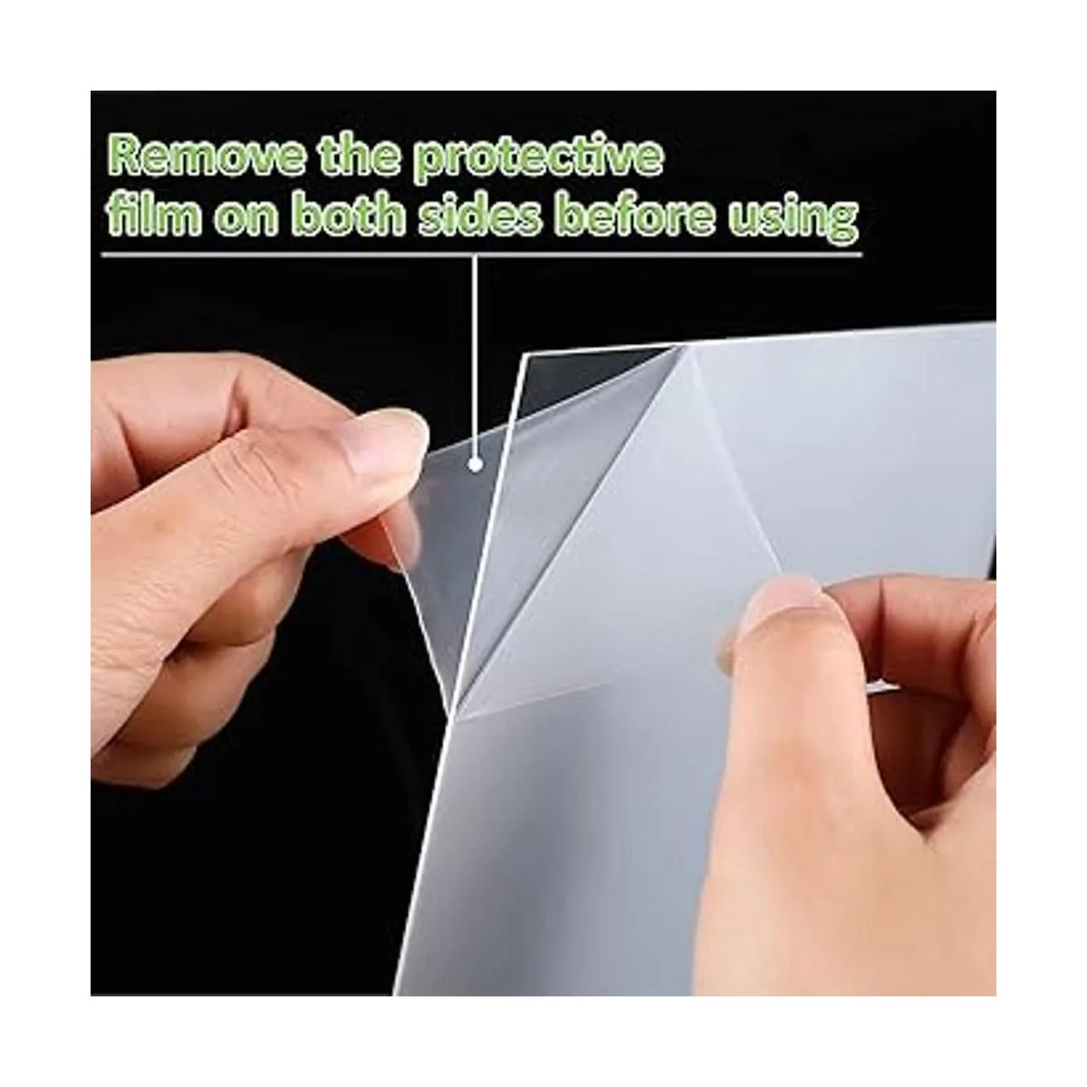 40 hojas de acrílico de plástico transparente con papel_3