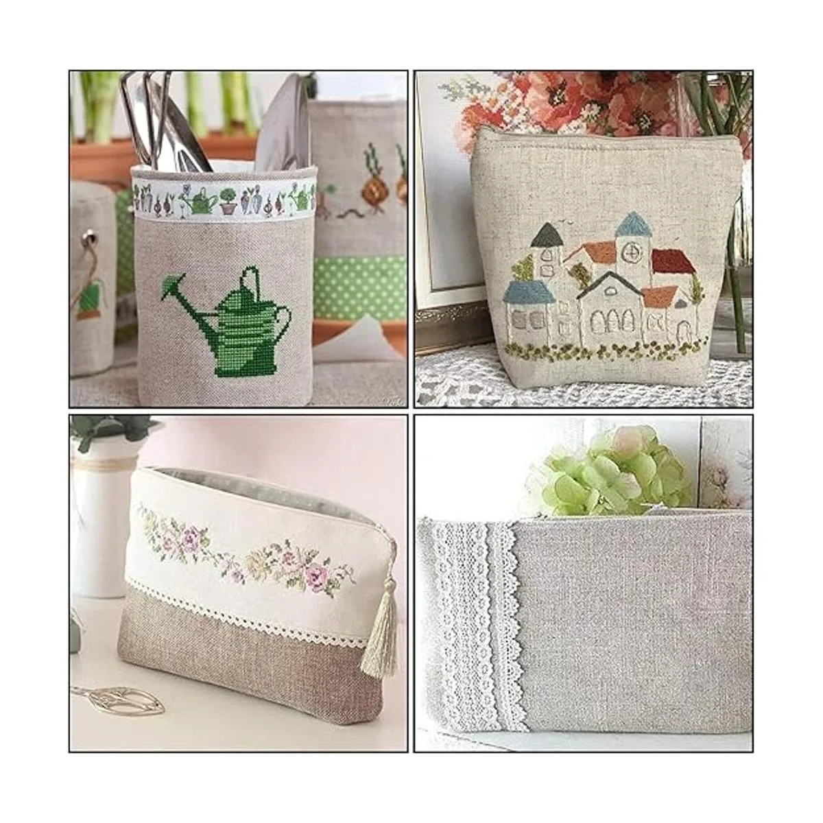 SHEUTSAN Tela de lino natural de 60 pulgadas de ancho por_6