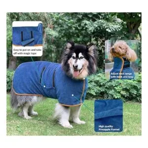 Toalla de baño para perros de secado rápido tela de_4