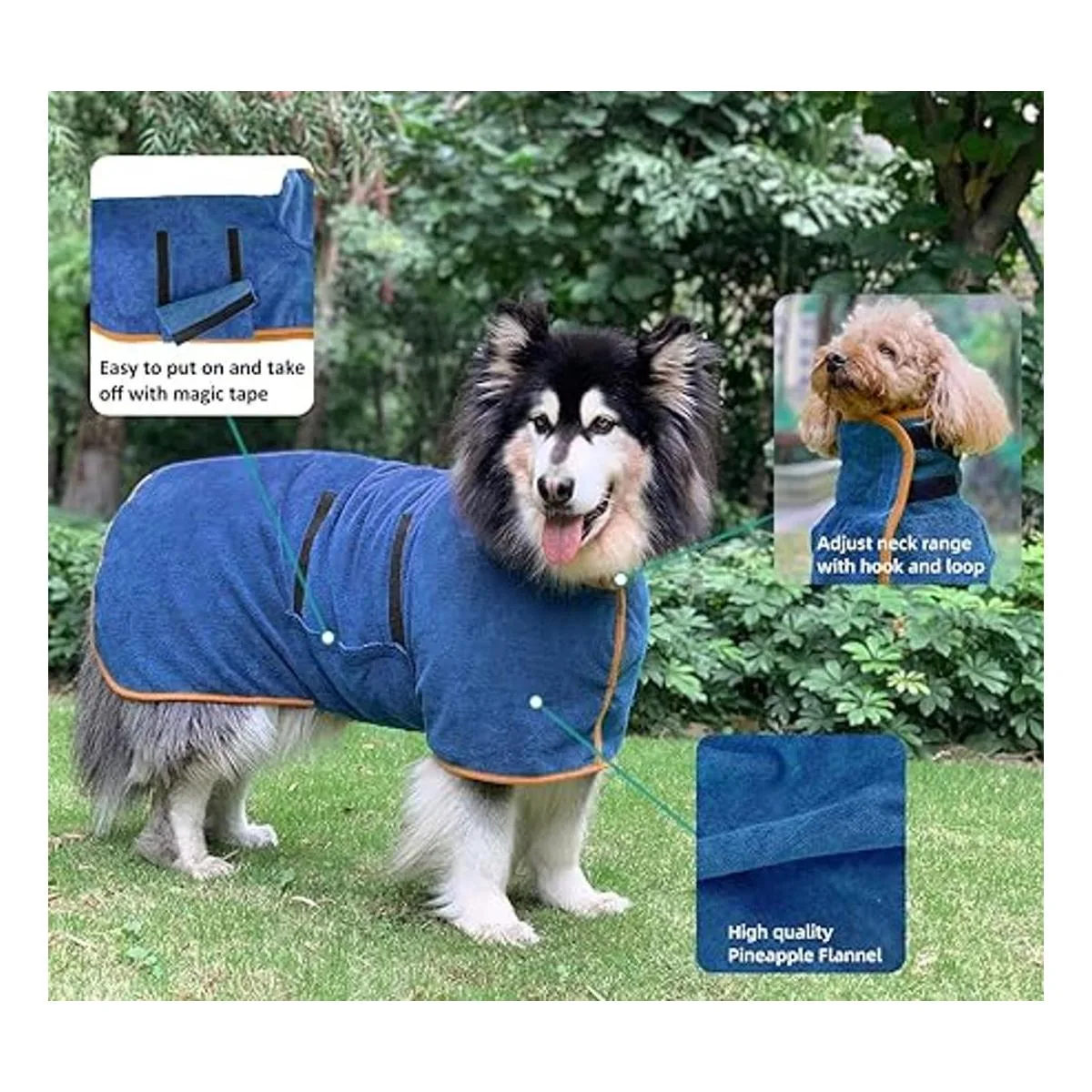 Toalla de baño para perros de secado rápido tela de_4