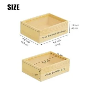 YCOSAN Paquete de 6 cajas de regalo de madera con tapa_2