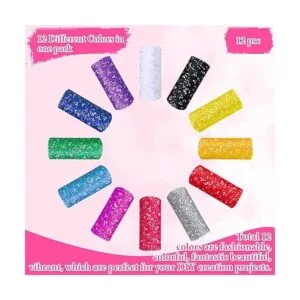 12 rollos de tul con purpurina de arcoíris de 6 x 10_3