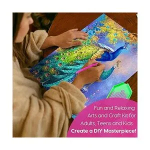 Modern Merch Kits de pintura de diamantes de pavo real_3