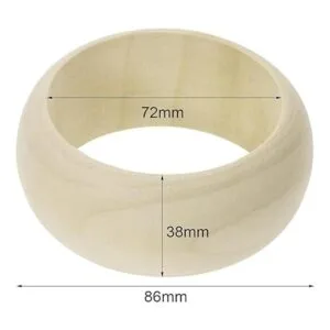 Brazalete grande de madera Penta Angel 6 piezas de 2.8_2