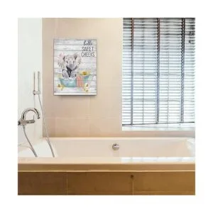 SweetFox Divertido arte de pared de elefante para baño_2