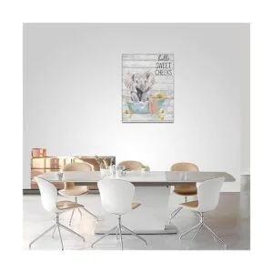 SweetFox Divertido arte de pared de elefante para baño_5