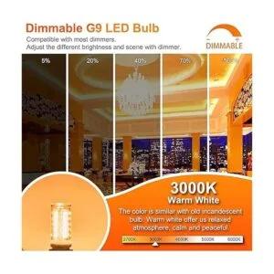 Winshine Paquete de 10 bombillas LED G9 regulables de_2