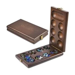 AMEROUS Juego de mesa Mancala de madera con 728 piedras_1