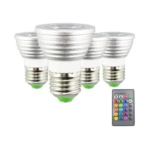 EBD Lighting 3 W RGBW bombillas LED 4 unidades RGB_1