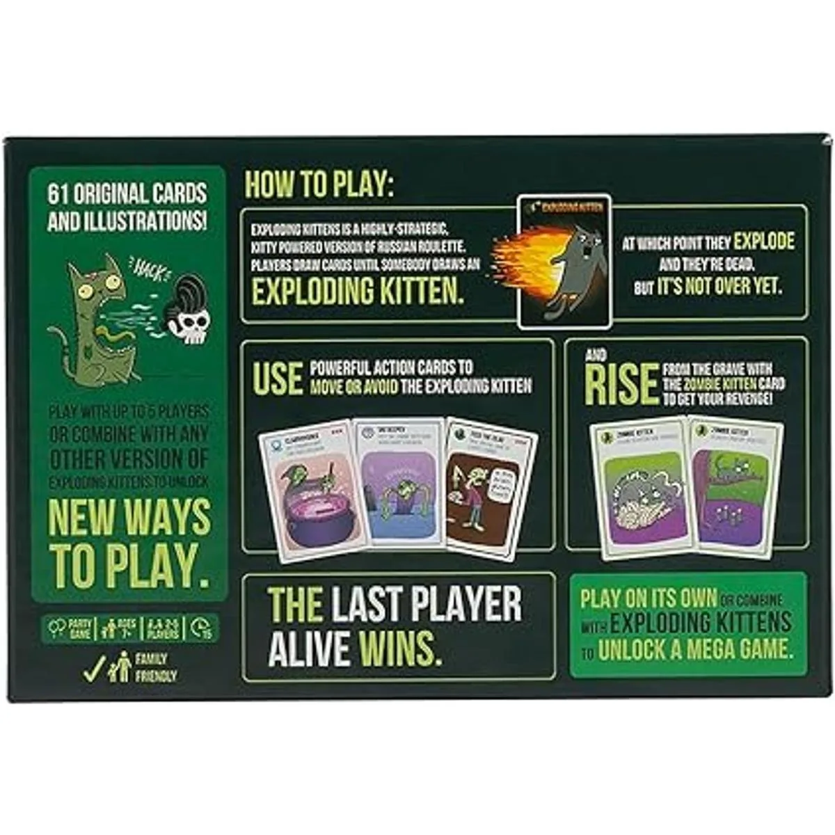 Gatitos zombies de exploding gatitos Juegos de cartas_6
