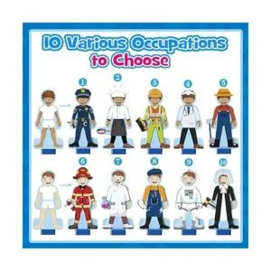 Atoylink Juego de muñecas magnéticas de madera juego de_2