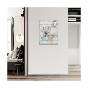 SweetFox Divertido arte de pared de elefante para baño_4