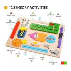 Montessori Tablero ocupado para niños pequeños juguetes_3