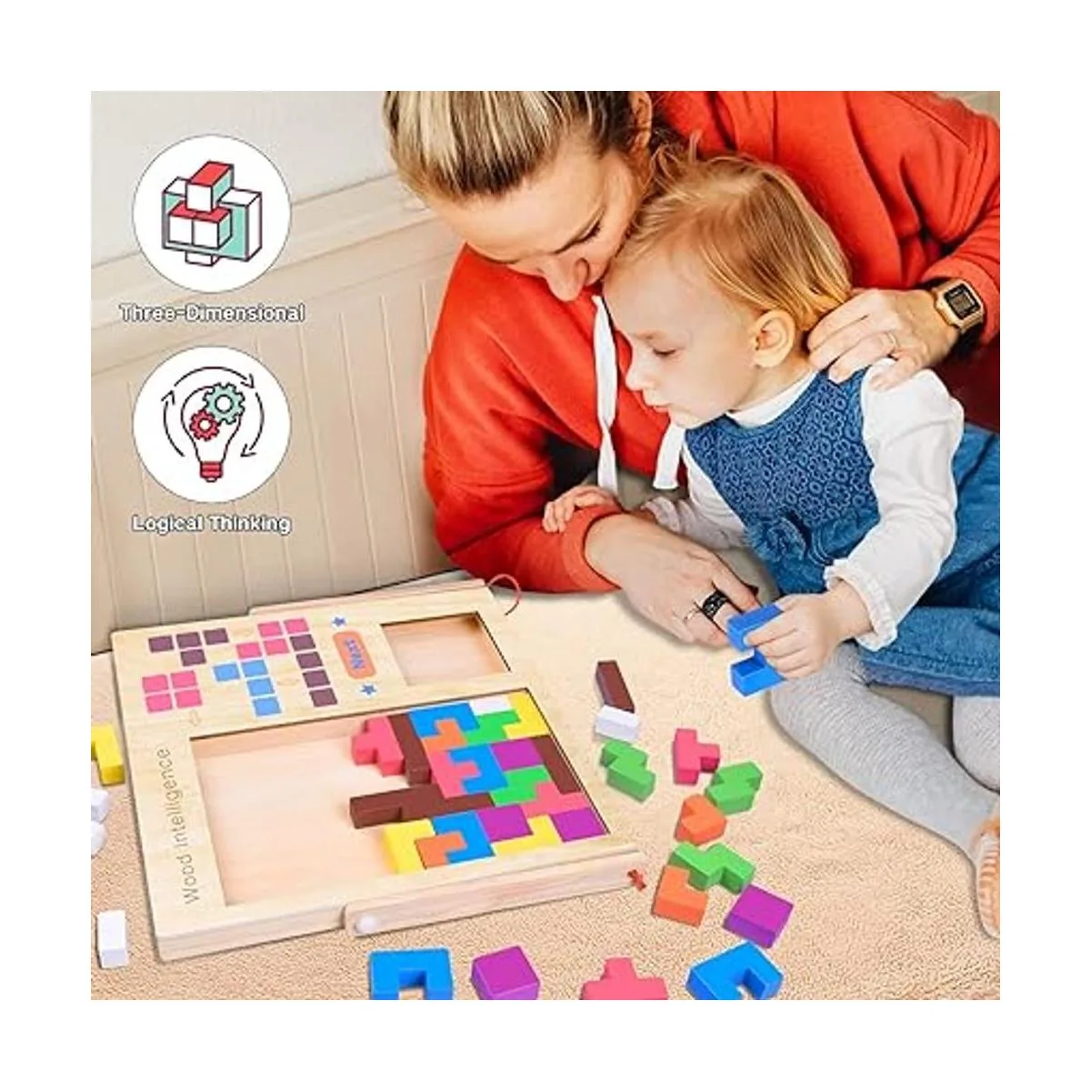 FFTROC Rompecabezas de madera para niños de 4 a 8 años 8_2