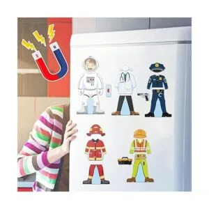 Atoylink Juego de muñecas magnéticas de madera juego de_4