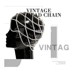 Fdesigner Crytsal Cadena de cabeza de plata tocados para_3