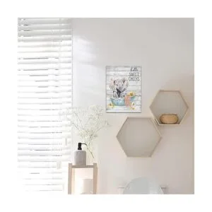 SweetFox Divertido arte de pared de elefante para baño_3