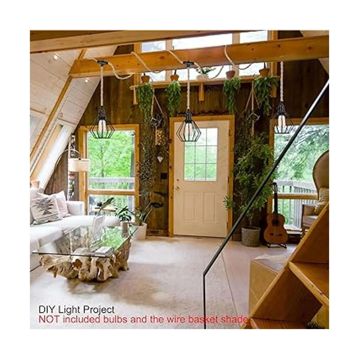 ALAISLYC Kit de 3 luces colgantes enchufables con_5