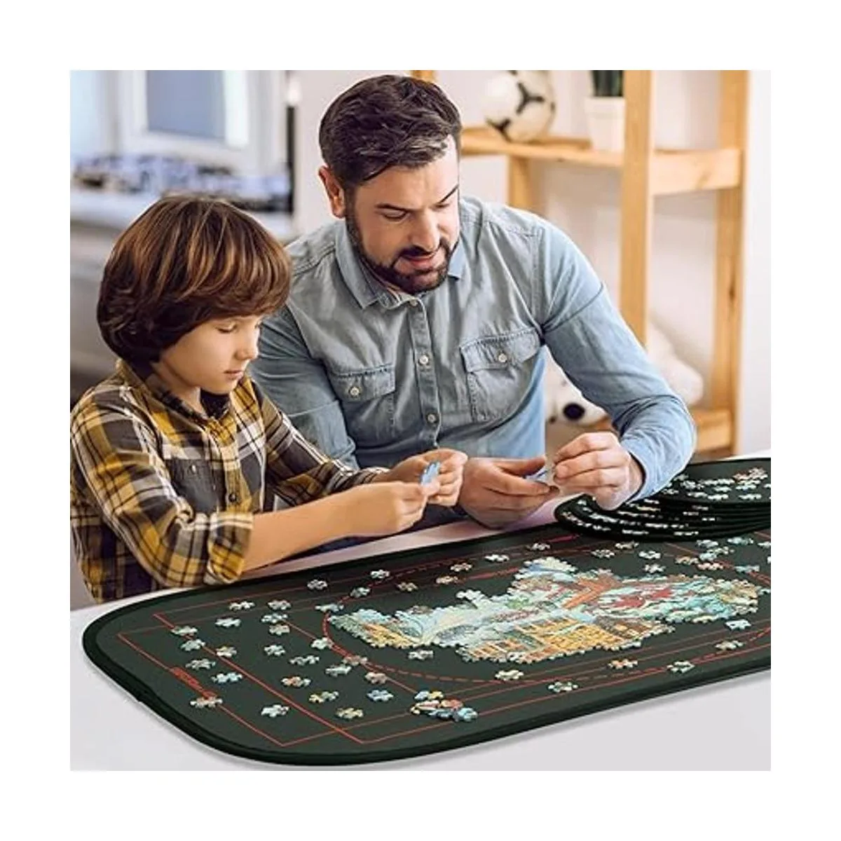 HXMARS Tablero de rompecabezas plegable tapete grande_2